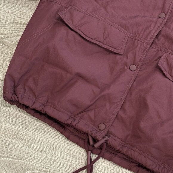 Free People Movement FP Off the Bleachers Coaches Wine Purple Jacket XS - Picture 7 of 15